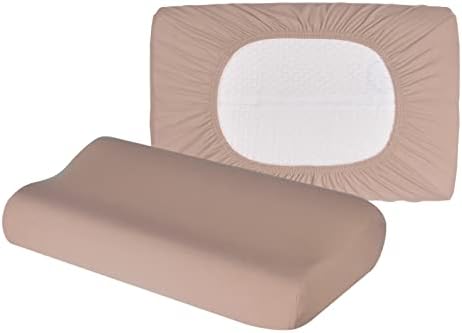 Hochwertiger Kissenbezug für Nackenkissen – Baumwolle, Dunkelgrau, ideal für ergonomischen Schlaf 35x60 bis 45x75 cm