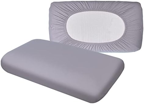 Hochwertiger Kissenbezug für Nackenkissen – Baumwolle, Dunkelgrau, ideal für ergonomischen Schlaf 35x60 bis 45x75 cm