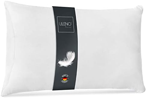 LILENO HOME Federkissen 80x80 cm - Allergikerfreundliches Schlafkissen für Kinder, 1200 g Federfüllung!