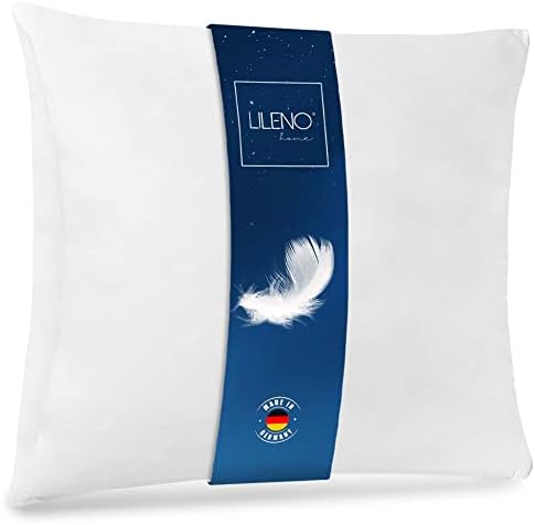 LILENO HOME Federkissen 80x80 cm - Allergikerfreundliches Schlafkissen für Kinder, 1200 g Federfüllung!