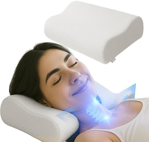 Orthopädisches Nackenkissen für Nackenschmerzen - Entspannt die Muskulatur im Bett