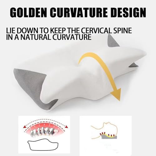 Generisch Ergonomisches Nackenkissen aus Memory Foam für gewichtige Entspannung beim Schlafen zur Nackenstütze gegen Sch