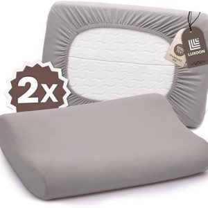 Gesundheitskissen Kissenbezug aus 95% Baumwolle – Atmungsaktiv und hautfreundlich, Waschbar, Grau, 2er Pack für optimale