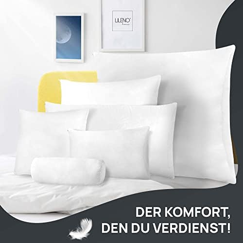 LILENO HOME Federkissen 80x80 cm - Allergikerfreundliches Schlafkissen für Kinder, 1200 g Federfüllung!
