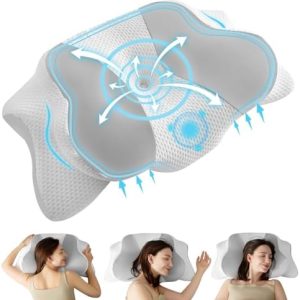 Orthopädisches Memory Foam Kissen - Ergonomisches Antischnarchkissen für Seitenschläfer & Rückenschläfer (Grau)