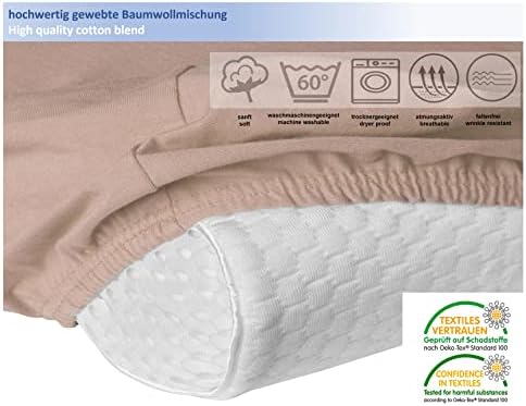Hochwertiger Kissenbezug für Nackenkissen – Baumwolle, Dunkelgrau, ideal für ergonomischen Schlaf 35x60 bis 45x75 cm