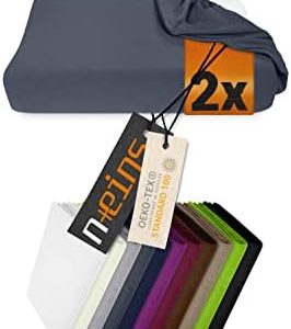 2er Pack Spannbezüge für Nackenkissen – Gesundheitskissen in Anthrazit, OEKO-TEX, ideal für erholsame Nächte