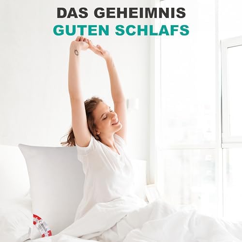 Neu Canada Daunenkissen 80x80 cm – 700 g weiche Daunen für erholsamen Schlafkomfort im Schlafzimmer