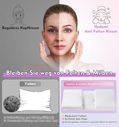 Orthopädisches Memory Foam Kopfkissen – Ergonomisches Nackenstützkissen für schmerzfreies Schlafen mit kühlendem, waschb
