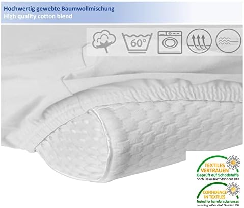 Hochwertiger Kissenbezug für Nackenkissen – Baumwolle, Dunkelgrau, ideal für ergonomischen Schlaf 35x60 bis 45x75 cm