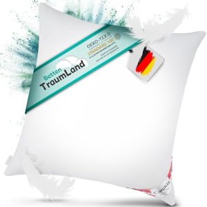 Neu Canada Daunenkissen 80x80 cm – 700 g weiche Daunen für erholsamen Schlafkomfort im Schlafzimmer