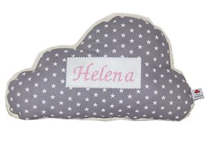 Glückspilz Wolkenkissen personalisierbar - Wählbare Farben für das Kinderzimmer