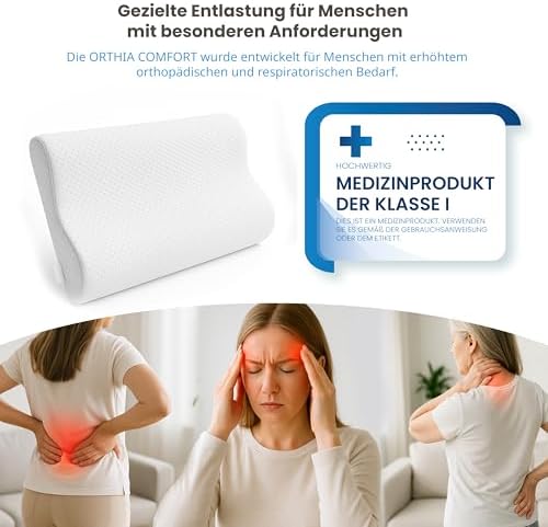 Orthopädisches Nackenkissen für Nackenschmerzen - Entspannt die Muskulatur im Bett