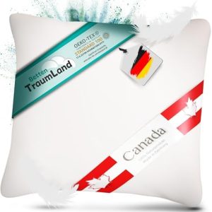 Premium Daunenkissen Canada 80x80 cm – 100% Natur, 900 g für ultimativen Schlafkomfort
