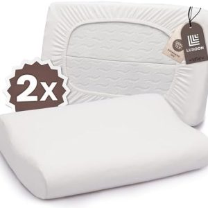 Gesundheitskissen Kissenbezug – Atmungsaktiv und Hautfreundlich, Waschbar, 2er Pack für Komfort und Hygiene, Weiß 30-45