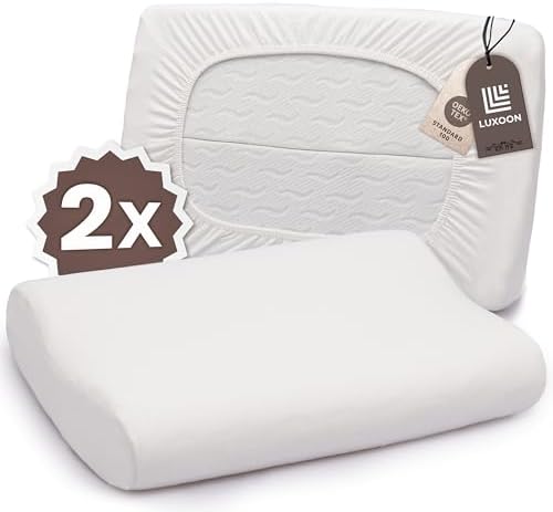 Gesundheitskissen Kissenbezug – Atmungsaktiv und Hautfreundlich, Waschbar, 2er Pack für Komfort und Hygiene, Weiß 30-45