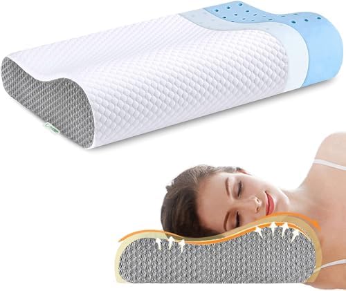 2026 Ergonomisches Hochdichte Memory Foam Kissen von - Ideal gegen Nacken- und Schulterschmerzen mit abnehmbarem Bambus