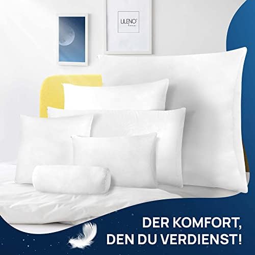 LILENO HOME Federkissen 80x80 cm - Allergikerfreundliches Schlafkissen für Kinder, 1200 g Federfüllung!