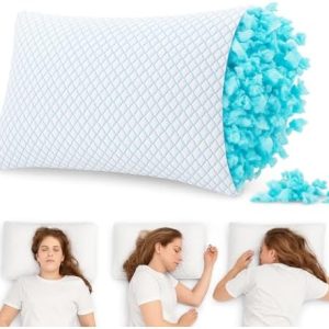 Ergonomisches Memory Foam Kopfkissen von – kühlend & anpassbar für optimalen Nacken-Support, ideal für Seiten-, Rücken-