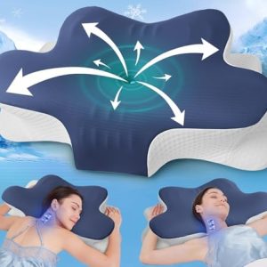 Orthopädisches Nackenstützkissen von – Ergonomisches Memory Foam Kopfkissen, höhenverstellbar, ideal für Seiten-, Rücke