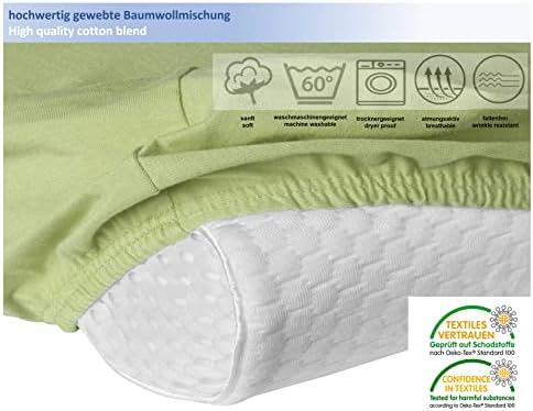 Hochwertiger Kissenbezug für Nackenkissen – Baumwolle, Dunkelgrau, ideal für ergonomischen Schlaf 35x60 bis 45x75 cm