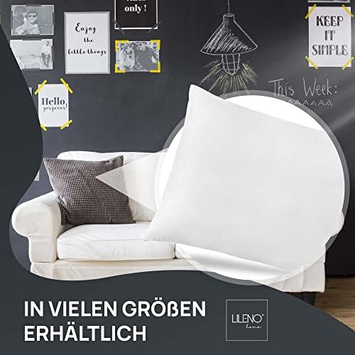 LILENO HOME Federkissen 80x80 cm - Allergikerfreundliches Schlafkissen für Kinder, 1200 g Federfüllung!