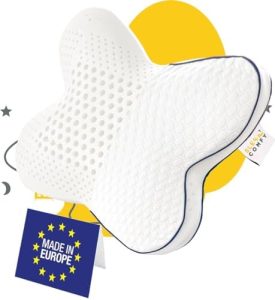 SLEEP COMFY Premium Schmetterlingskissen – Orthopädisches Memory Foam für Nackenschmerzen, ideal für Seitenschläfer und
