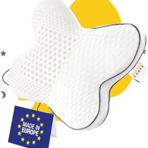 SLEEP COMFY Premium Schmetterlingskissen – Orthopädisches Memory Foam für Nackenschmerzen, ideal für Seitenschläfer und