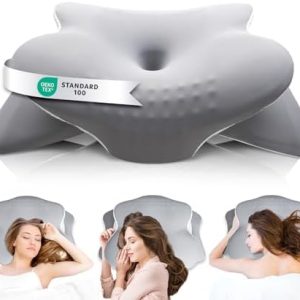 Ergonomisches Nackenkissen von - OEKO-TEX® geprüft für Allergiker - Orthopädisches Kopfkissen für erholsamen Schlaf (Gr