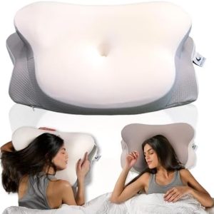 Ergonomisches Orthopädisches Nackenstützkissen - Memory Foam für Seitenschläfer - Höhenverstellbar, zertifiziert, schmer
