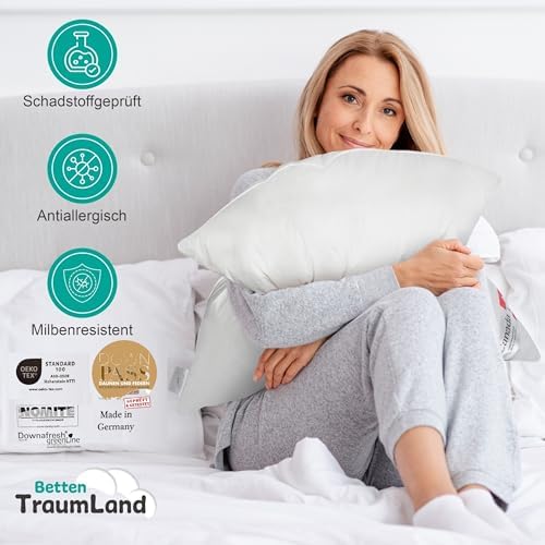 Canada Daunenkissen 80x80 cm – 5 Sterne Hotel Kissen mit 85% Federn für besten Schlafkomfort