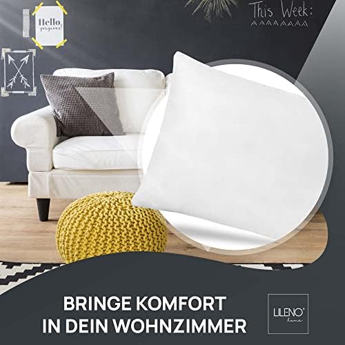 LILENO HOME Federkissen 80x80 cm - Allergikerfreundliches Schlafkissen für Kinder, 1200 g Federfüllung!