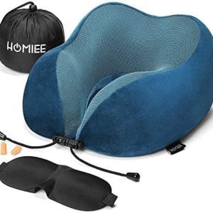 HOMIEE Reise Nackenkissen – Ergonomisches orthopädisches Nackenstützkissen für ultimativen Komfort beim Reisen mit beste