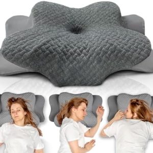 Glückstoff® Ergonomisches Nackenstützkissen aus Memory Foam für Seitenschläfer | Zertifiziertes Kopfkissen gegen Nackens
