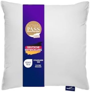 Traumnacht Komfort Daunenkissen 80x80 cm – Hochwertige Halbdaunen, Öko-Tex zertifiziert für besten Schlafkomfort