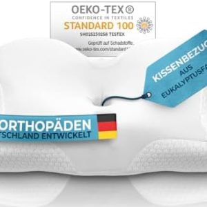 Glückstoff® Kissenbezug für orthopädisches Kissen – kühlender & warmer Eukalyptus-Mix für perfekten Schlafkomfort
